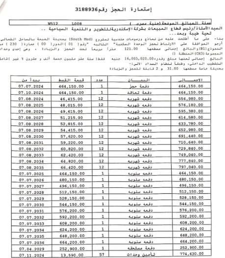 شالية فى SOUTHMED مساحة 122م للبيع بتسهيلات12سنه CH3